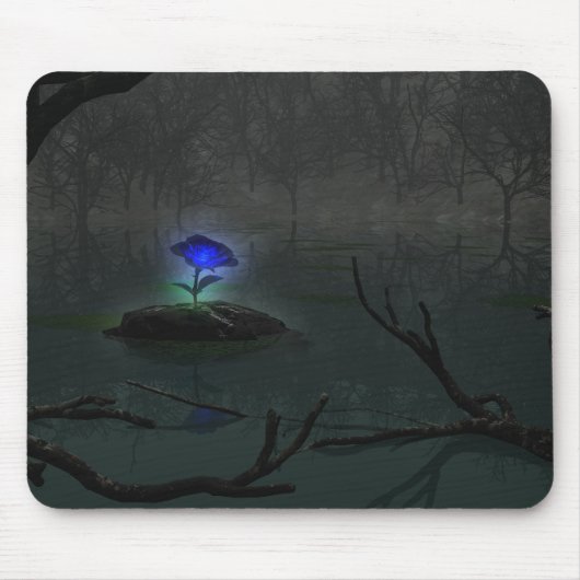 Blaue Rose Mousepad (Vorne)
