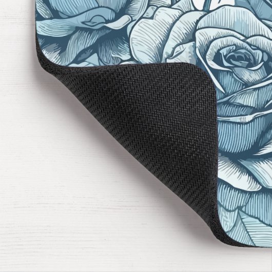 Blaue Rose Mousepad (Ecke)