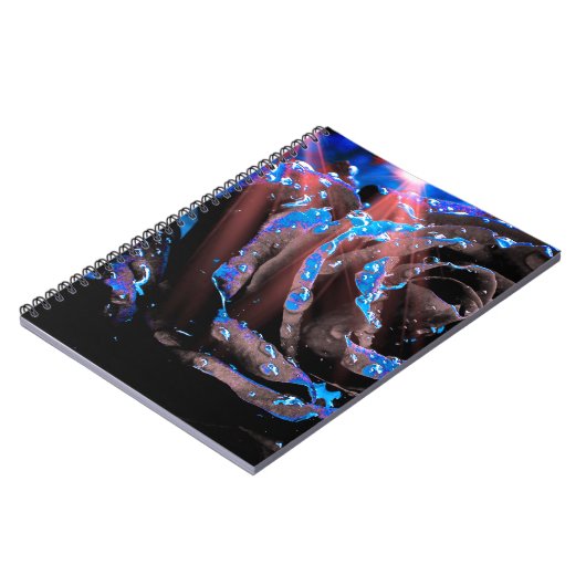 Blaue Rose Notizblock (Linke Seite)