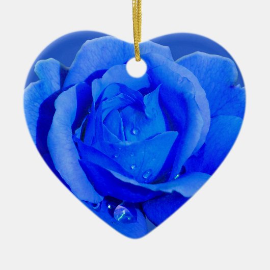 Blaue Rose Ornament Personalisierte Rose Dekoratio (Vorne)