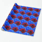 Blaue Rose Papier Romantische Rose Papier Geschenkpapier (Ungerollt)