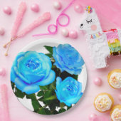 Blaue Rose Pappteller (Party)