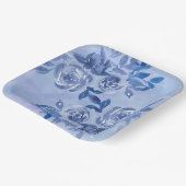 Blaue Rose Pappteller (Gewinkelt)