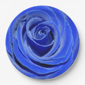 Blaue Rose Pappteller (Vorderseite)