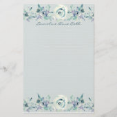 Blaue Rose Personalisiert Briefpapier (Vorderseite)