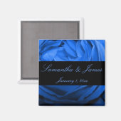 Blaue Rose Persönliche Hochzeit Magnet (Vorderseite/Rückseite)