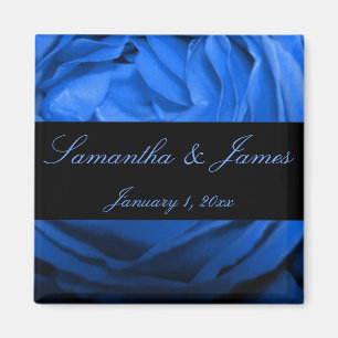 Blaue Rose Persönliche Hochzeit Magnet