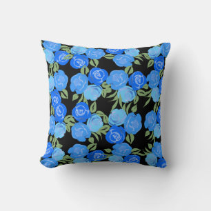 Blaue Rose Pillow Kissen