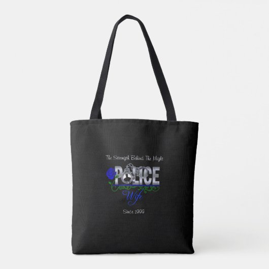 Blaue Rose - Polizeiliche Ehefrau Tasche (Rückseite)