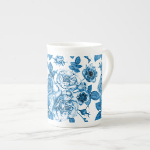 Blaue Rose Porzellantasse