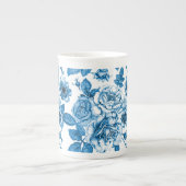 Blaue Rose Porzellantasse (Vorderseite)
