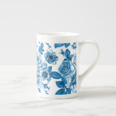 Blaue Rose Porzellantasse (Rechts)
