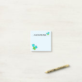 Blaue Rose Post-it Klebezettel (Auf Schreibtisch)