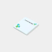 Blaue Rose Post-it Klebezettel (angewinkelt)