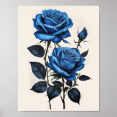 Blaue Rose Poster (Vorne)