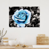 Blaue Rose Poster (Küche)