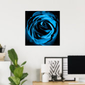 Blaue Rose Poster (Heimbüro)