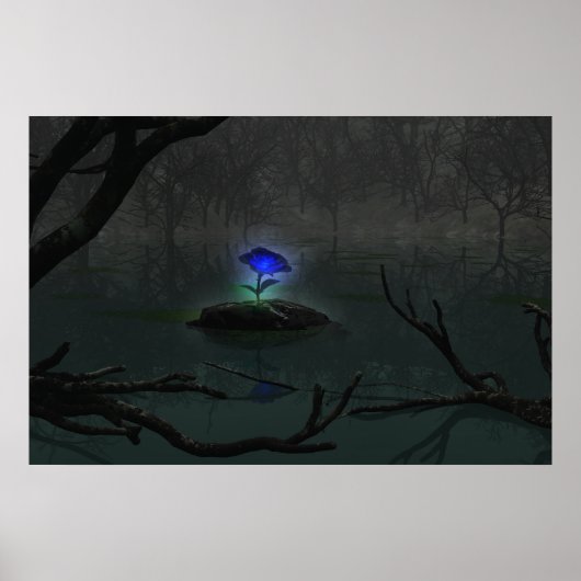 Blaue Rose Poster (Vorne)