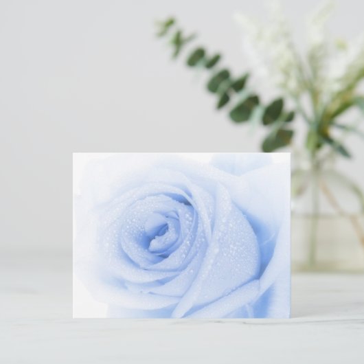 Blaue Rose Postkarte (Stehend Vorderseite)