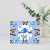 BLAUE ROSE! Postkarte (Stehend Vorderseite)