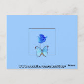 BLAUE ROSE! Postkarte (Rückseite)