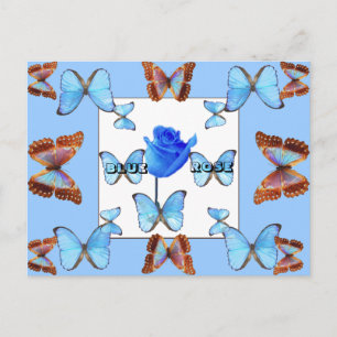 BLAUE ROSE! Postkarte