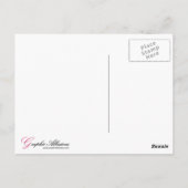 Blaue Rose Postkarte (Rückseite)