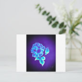 Blaue Rose Postkarte (Stehend Vorderseite)