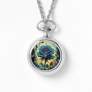 Blaue Rose Reben 1 Armbanduhr