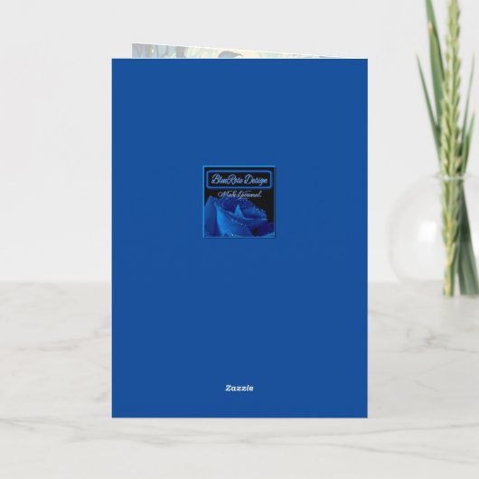 Blaue Rose Reben 1 Karte (Rückseite)