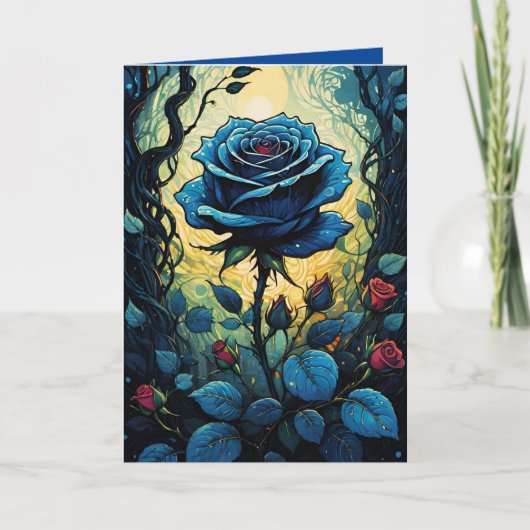 Blaue Rose Reben 1 Karte (Vorderseite)