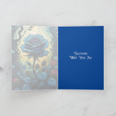 Blaue Rose Reben 1 Karte (Innenseite)