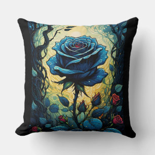 Blaue Rose Reben 1 Kissen