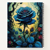 Blaue Rose Reben 1 Notizblock (Rückseite)