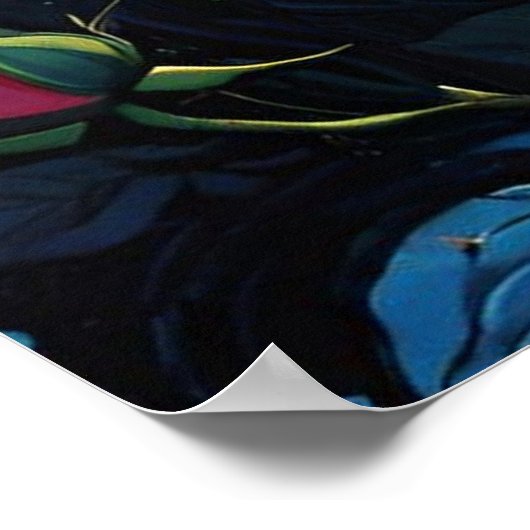 Blaue Rose Reben 1 Poster (Ecke)