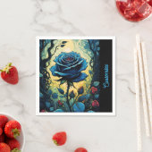 Blaue Rose Reben 1 Serviette (Beispiel)