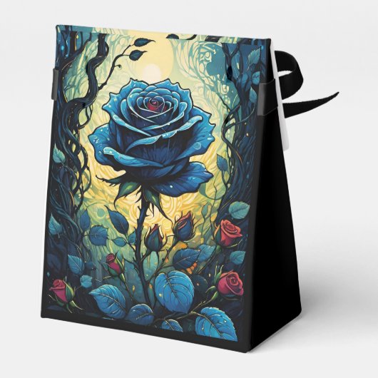 Blaue Rose Reben 1 Zelt Geschenkschachtel (Rückseite)