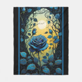 Blaue Rose Reben 2 Fleecedecke (Vorderseite)