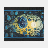 Blaue Rose Reben 2 Fleecedecke (Vorderseite (Horizontal))