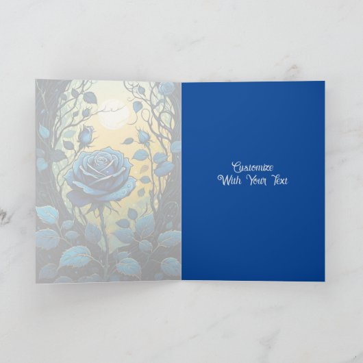 Blaue Rose Reben 2 Karte (Innenseite)