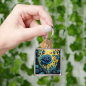 Blaue Rose Reben 2 m² Schlüsselanhänger (Hand)