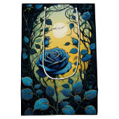 Blaue Rose Reben 2 Mittlere Geschenktüte (Rückseite)