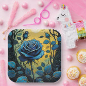 Blaue Rose Reben 2 Pappteller (Party)