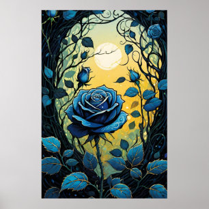 Blaue Rose Reben 2 Poster