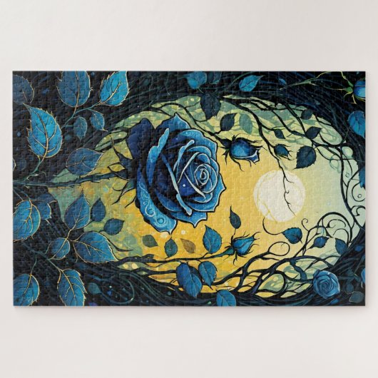 Blaue Rose Reben 2 Puzzle (Horizontal)