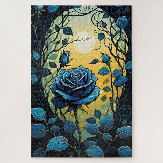 Blaue Rose Reben 2 Puzzle (Vertikal)