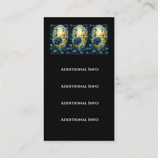 Blaue Rose Reben 2 Visitenkarte (Rückseite)