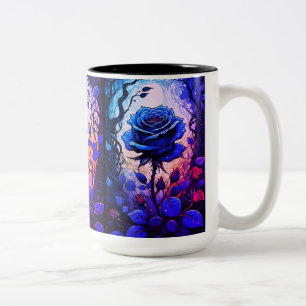 Blaue Rose Reben 2 Zweifarbige Tasse