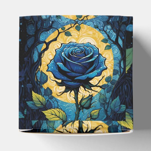 Blaue Rose Reben 3 Cube Geschenkschachtel (Oben)