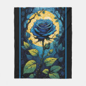 Blaue Rose Reben 3 Fleecedecke (Vorderseite)